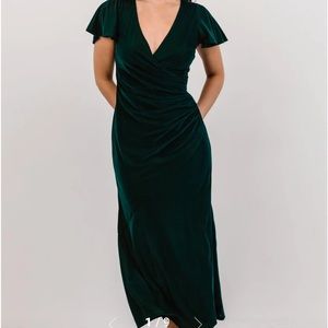 Brand New Baltic Born Anne Ruched Velvet Dress